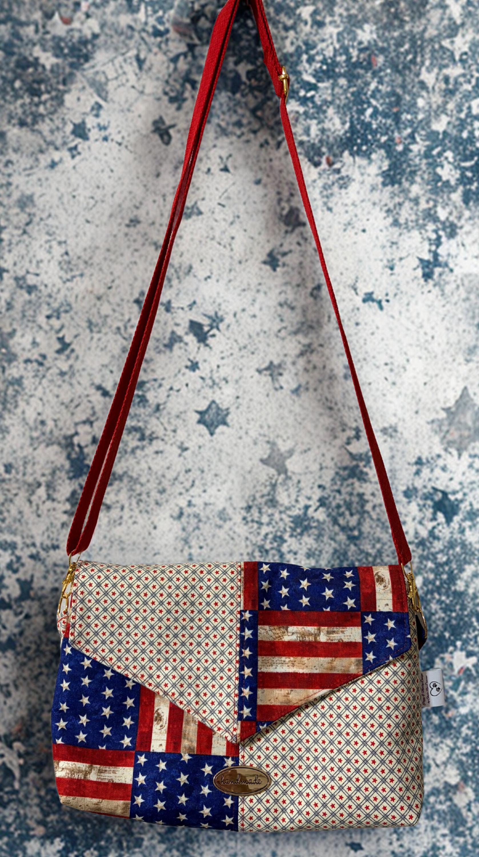 American Flag Crossbody Bag, Patriotic Purse